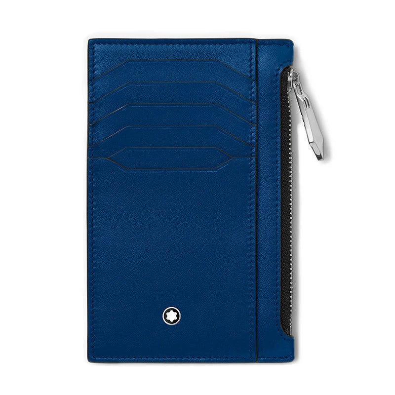 Portacarte Meisterstück 8 scomparti con cerniera blu