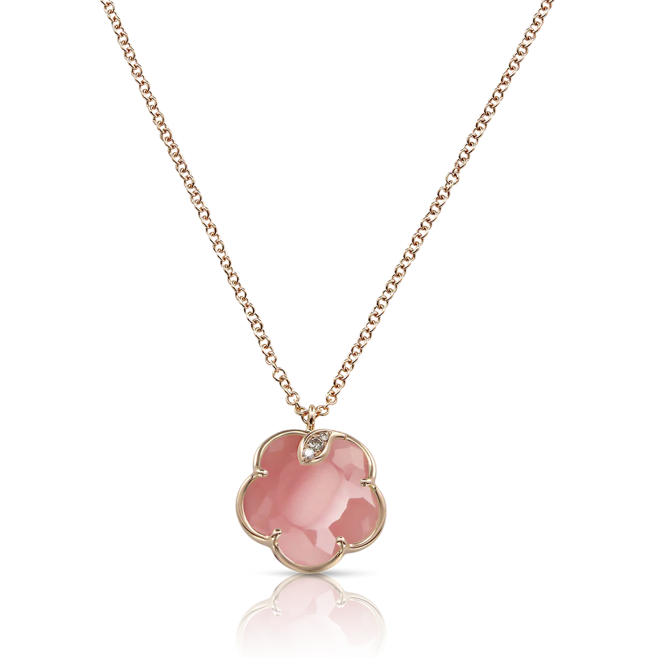 Collana Petit Joli calcedonio rosa