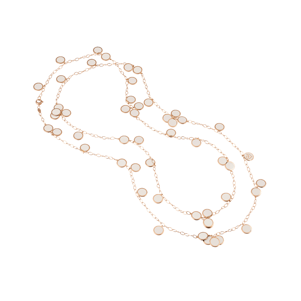 Collana Paillettes bianca