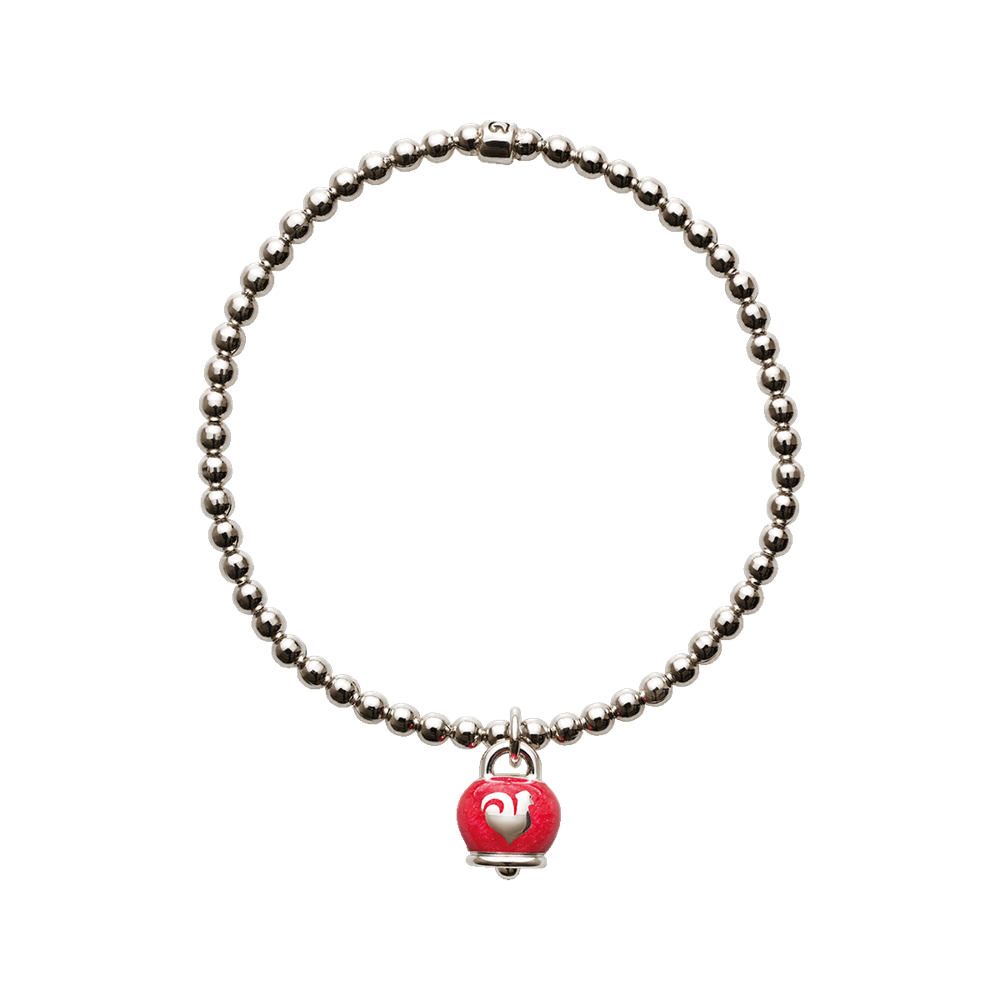Bracciale elastico campanella rossa