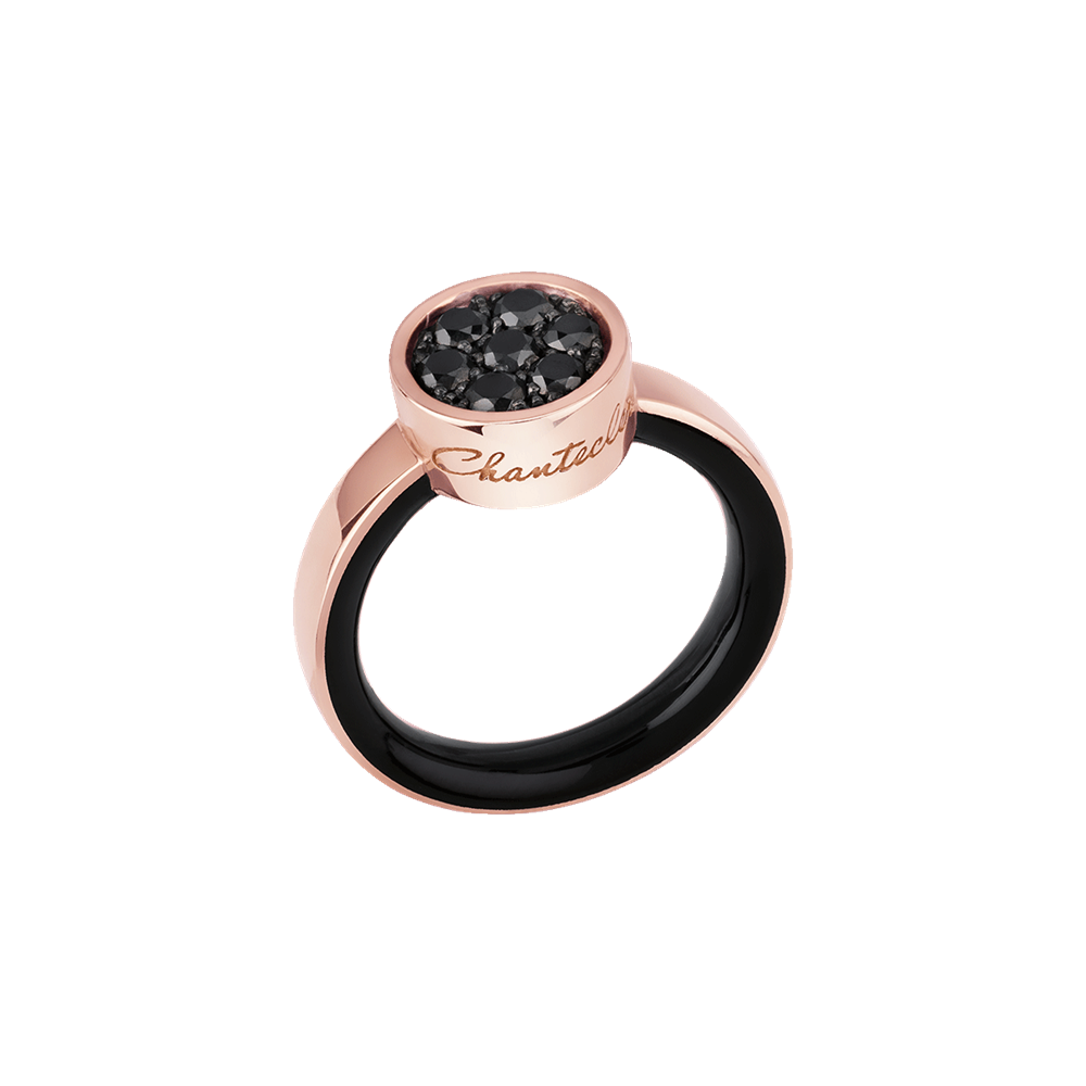 Anello capritude Paillettes nero