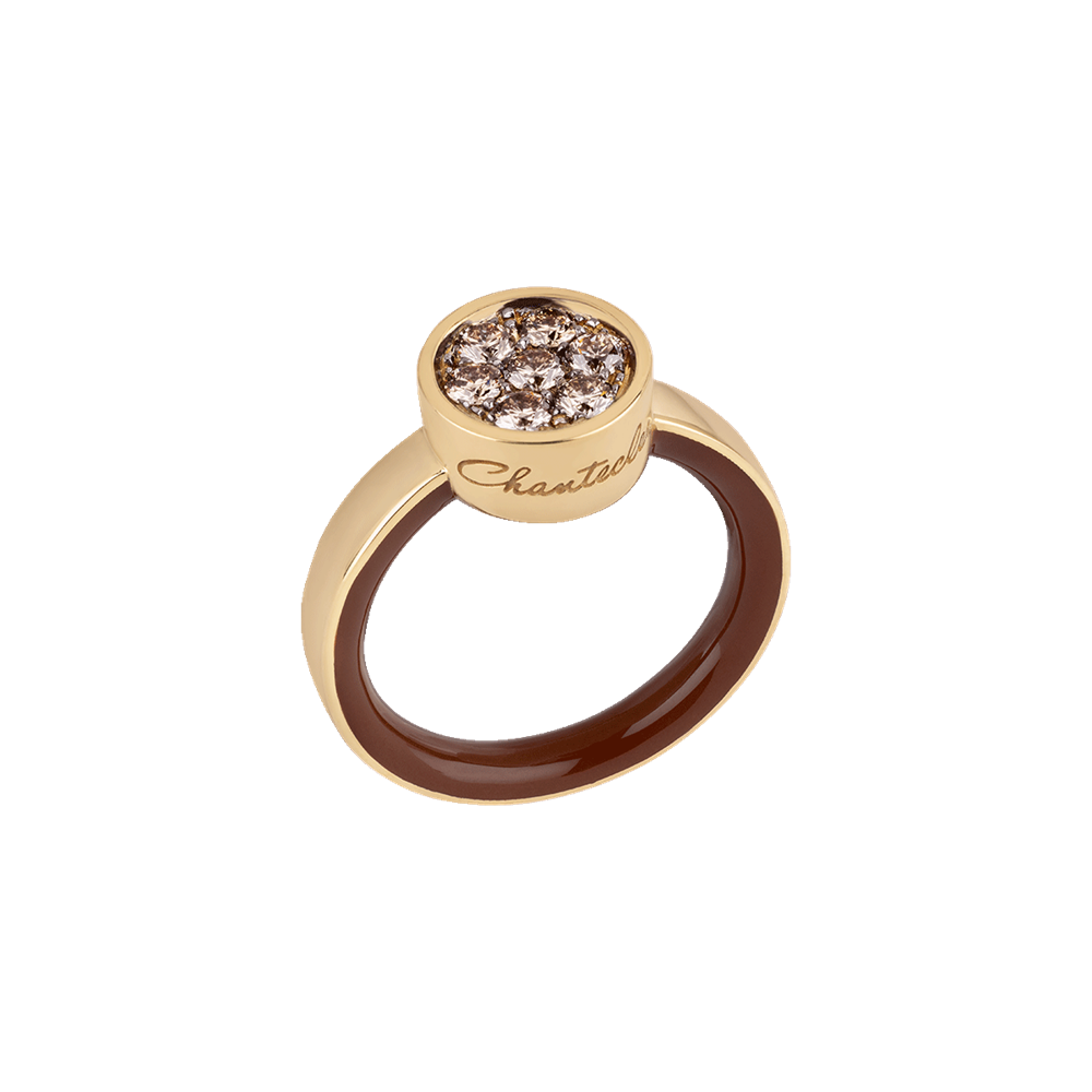 Anello capritude Paillettes caramello