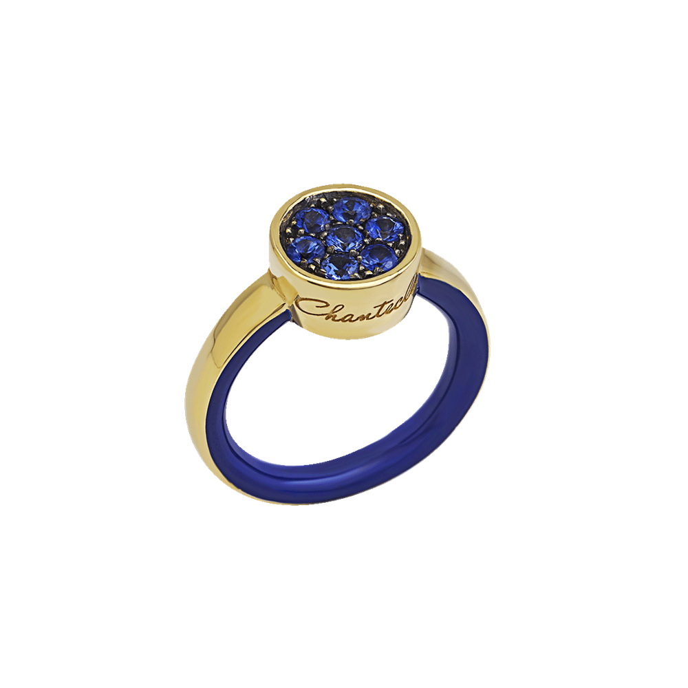 Anello capritude Paillettes blu