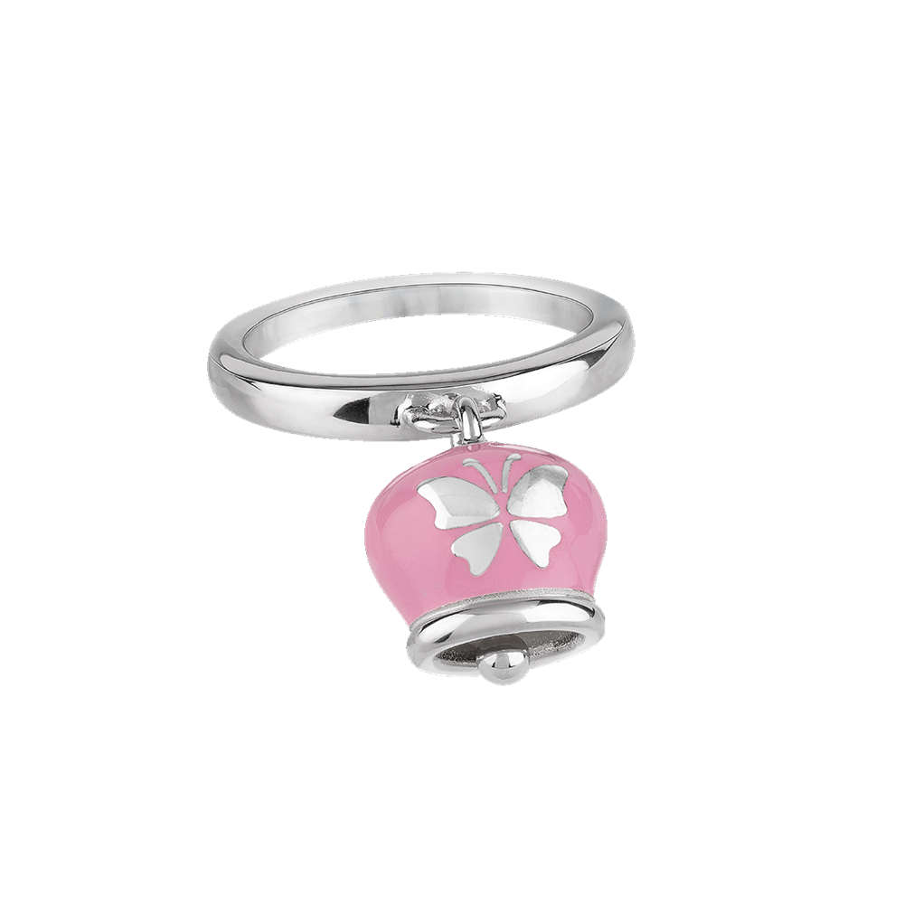 Anello Campanella farfalla rosa