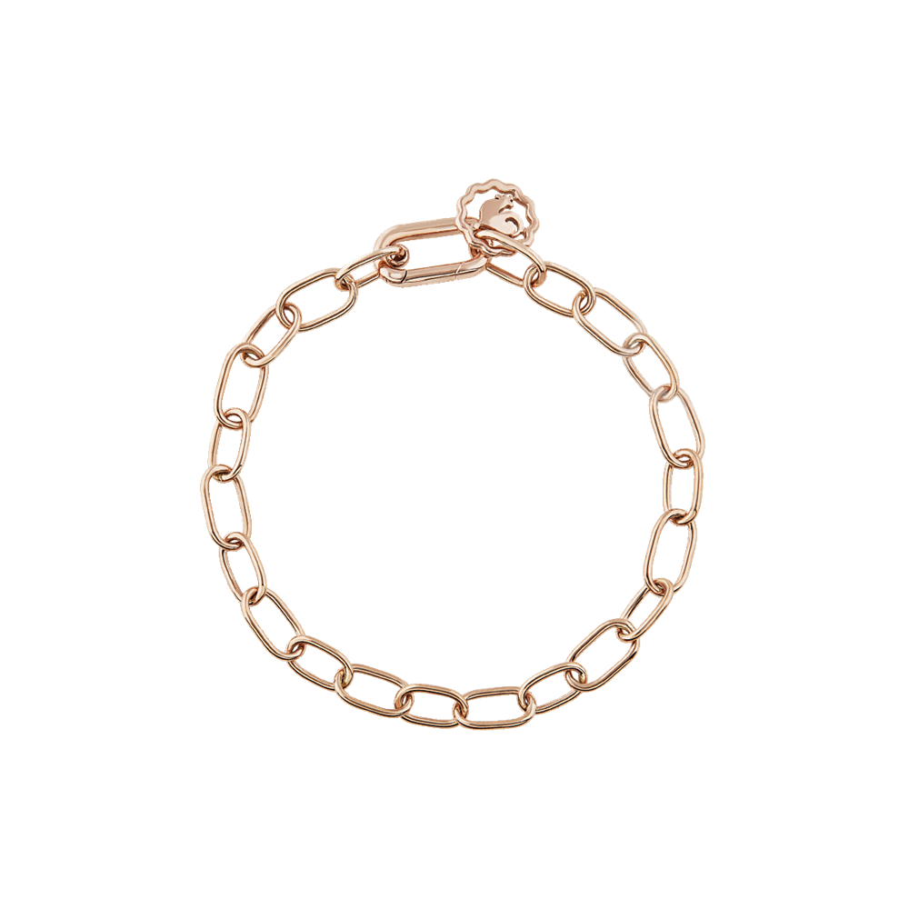 Bracciale catena maglie ovali oro rosa