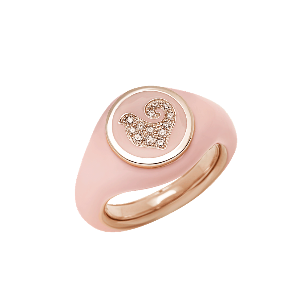 Anello Paillettes sygillum rosa