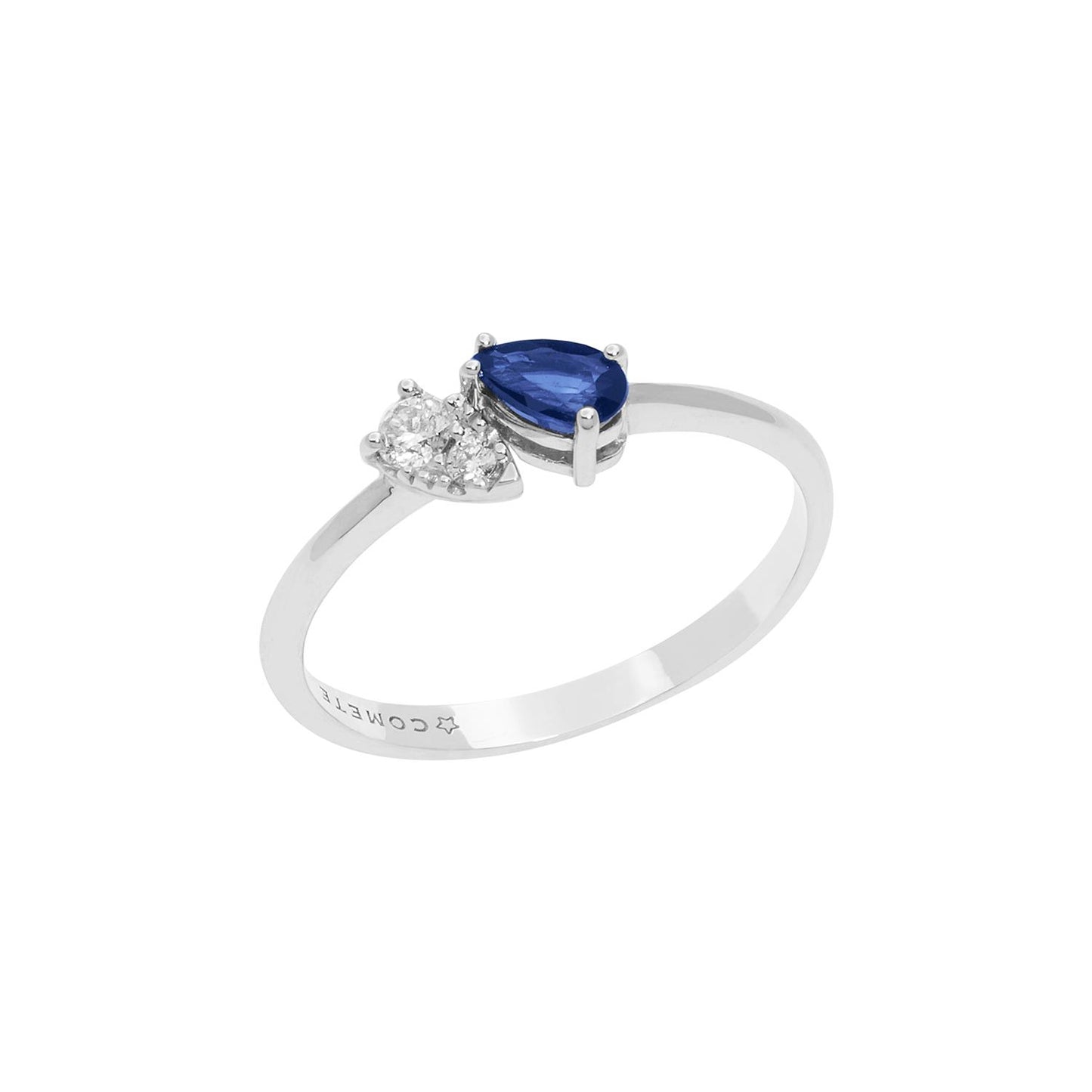 Anello goccie di stelle zaffiro