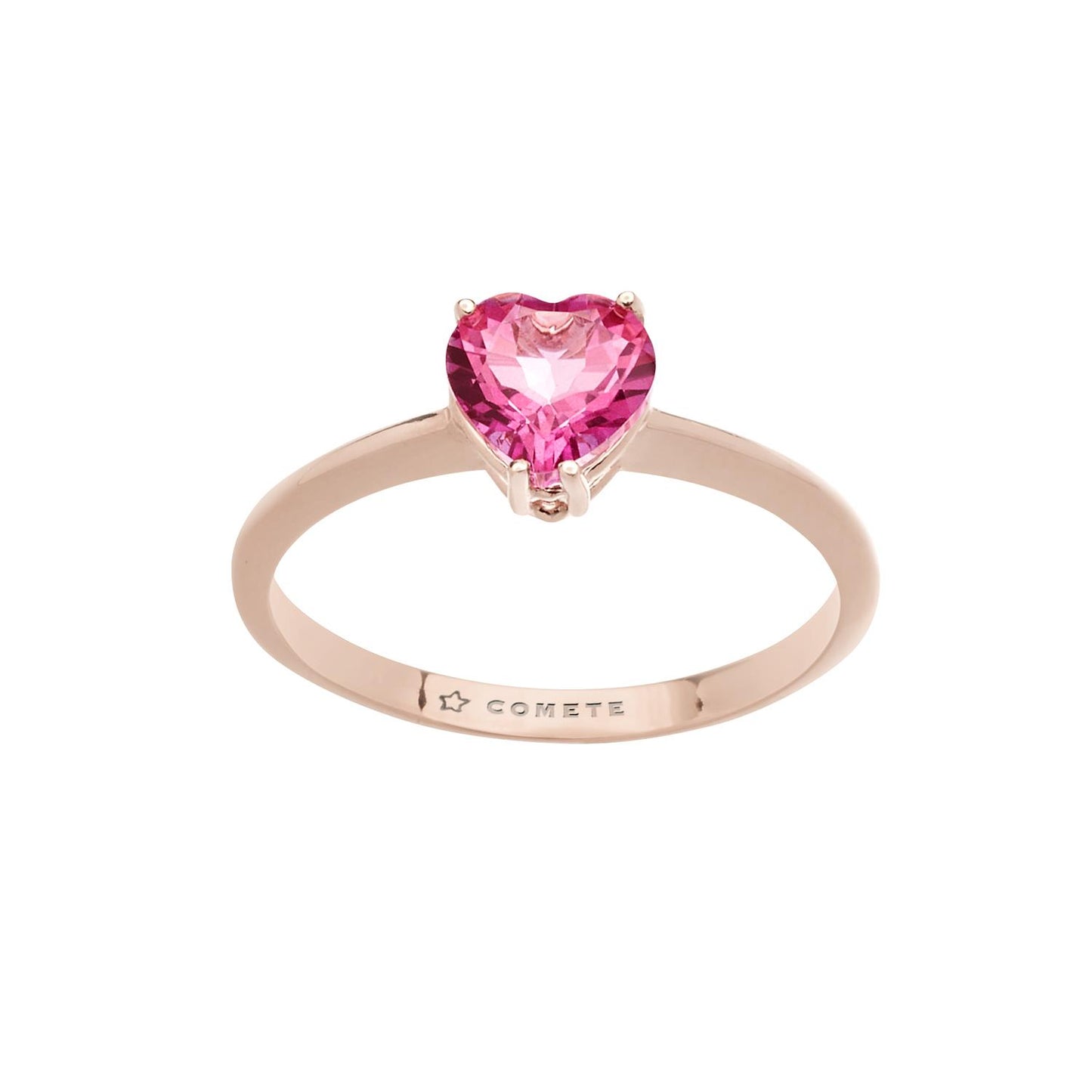 Anello topazio rosa cuore
