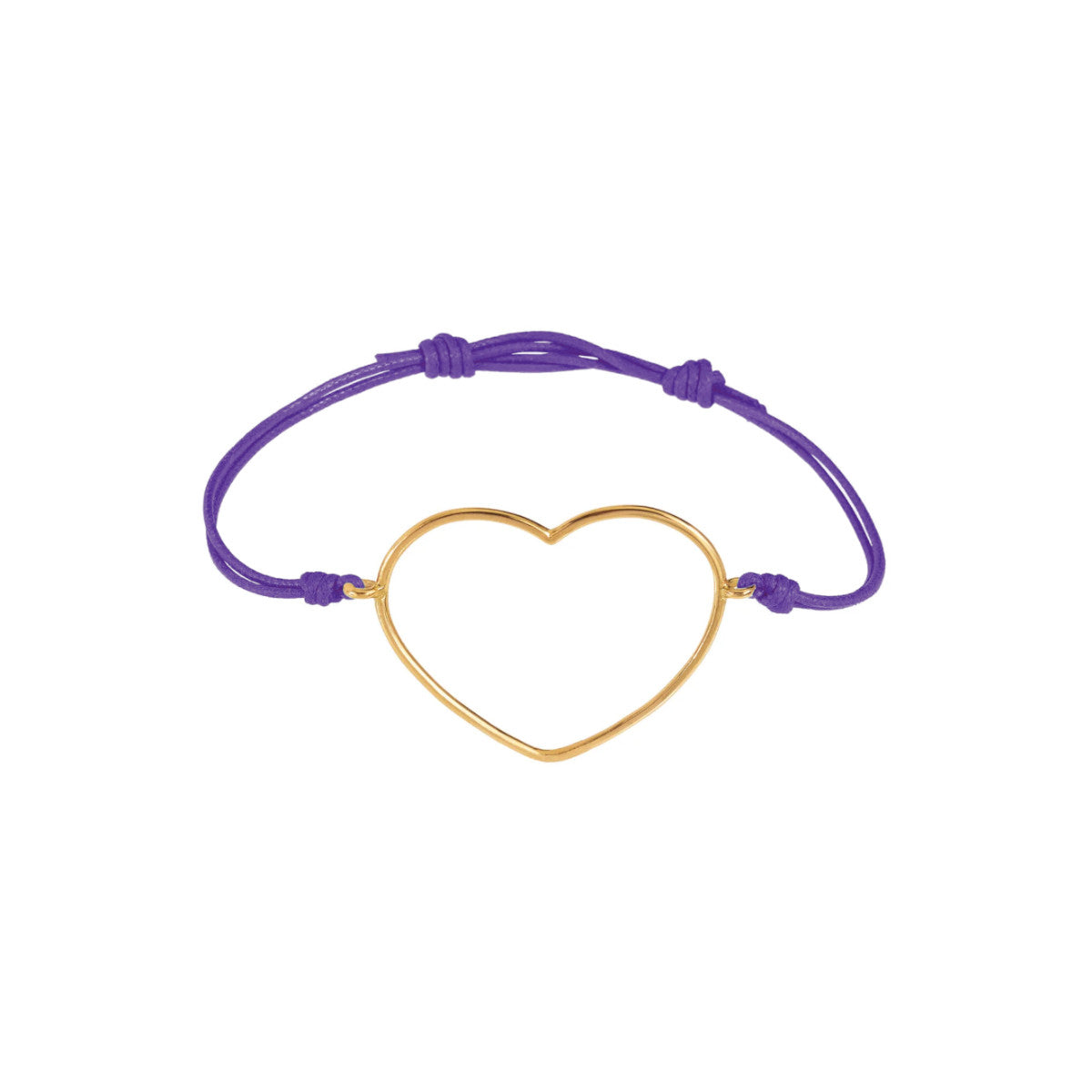 Bracciale cordino con cuore grande