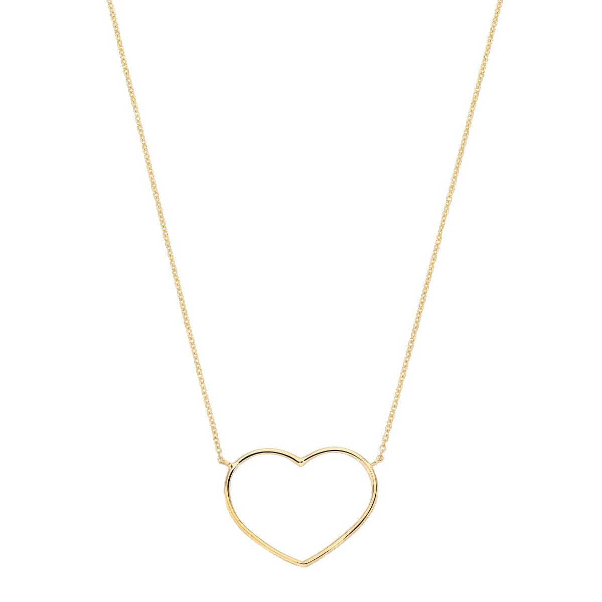 Collana con cuore a filo in canna vuota