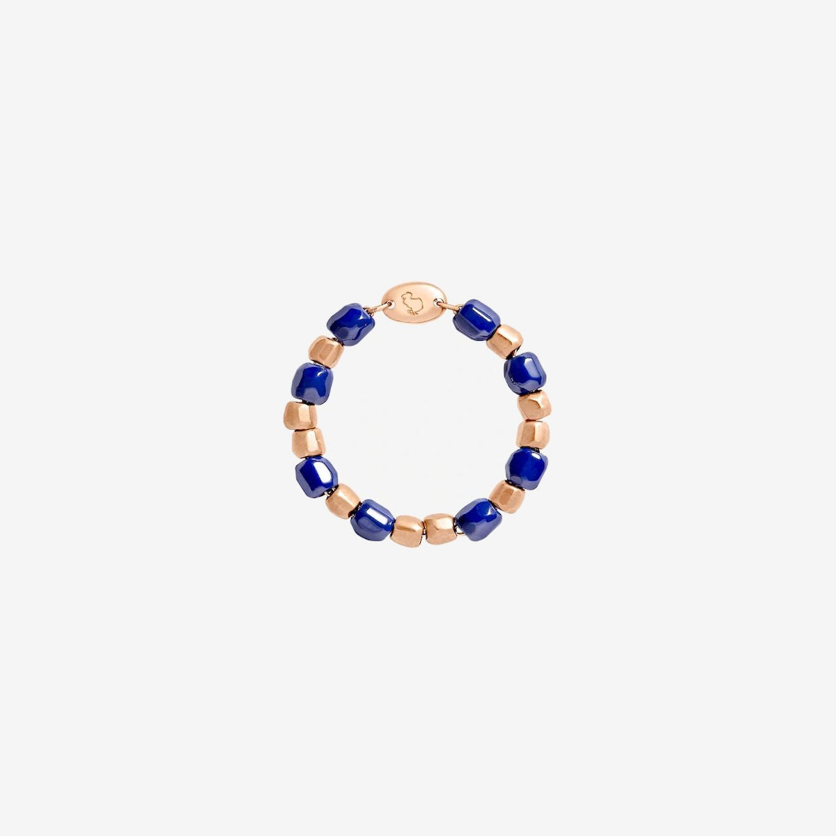 anello mini granelli oro rosa & ceramica