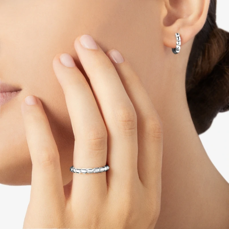 anello granelli argento