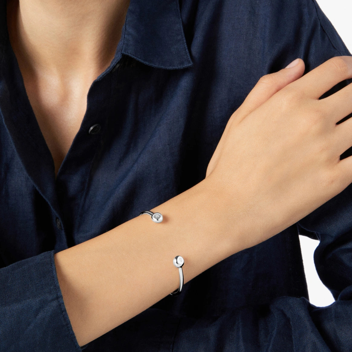 bracciale cuff pepita argento
