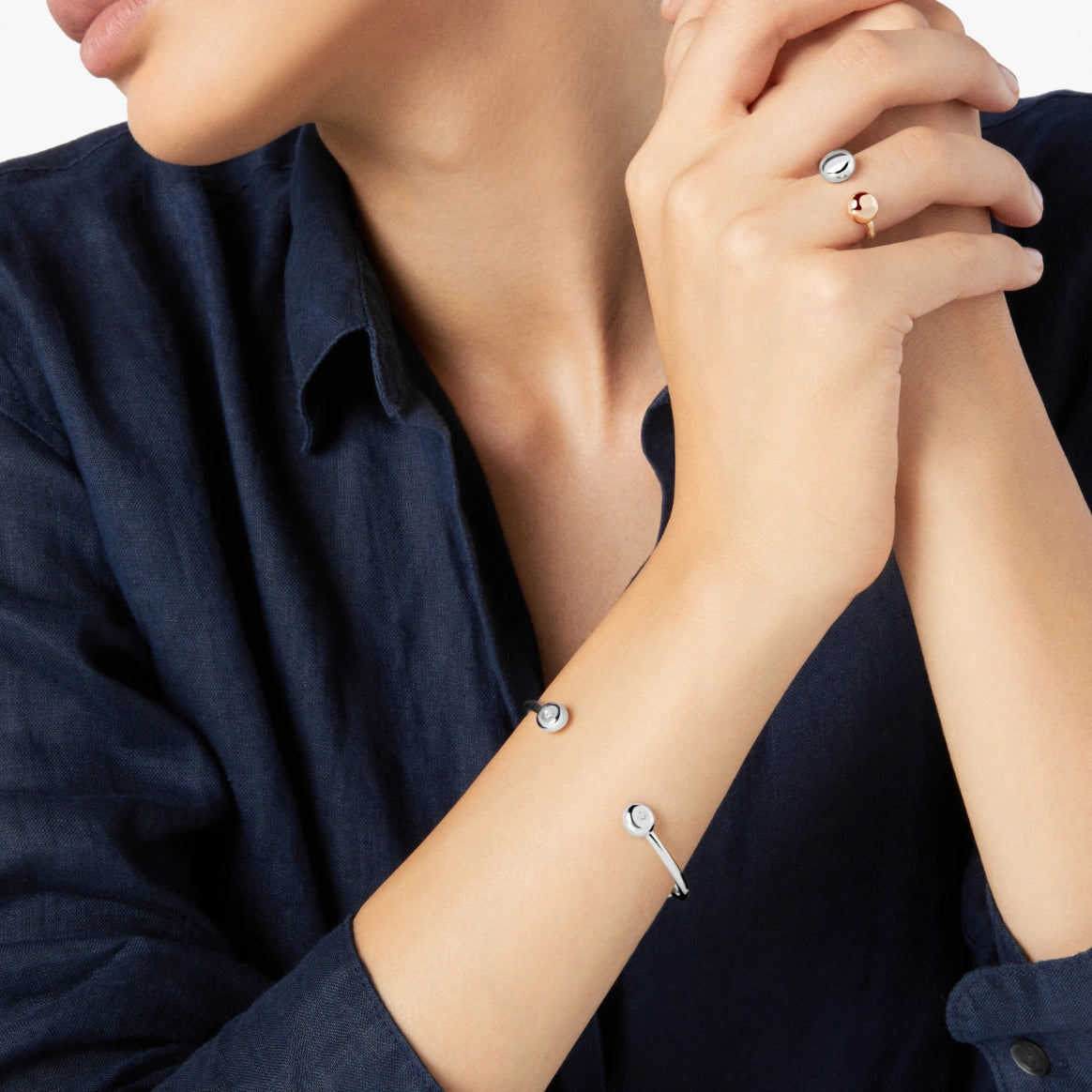 bracciale cuff pepita argento