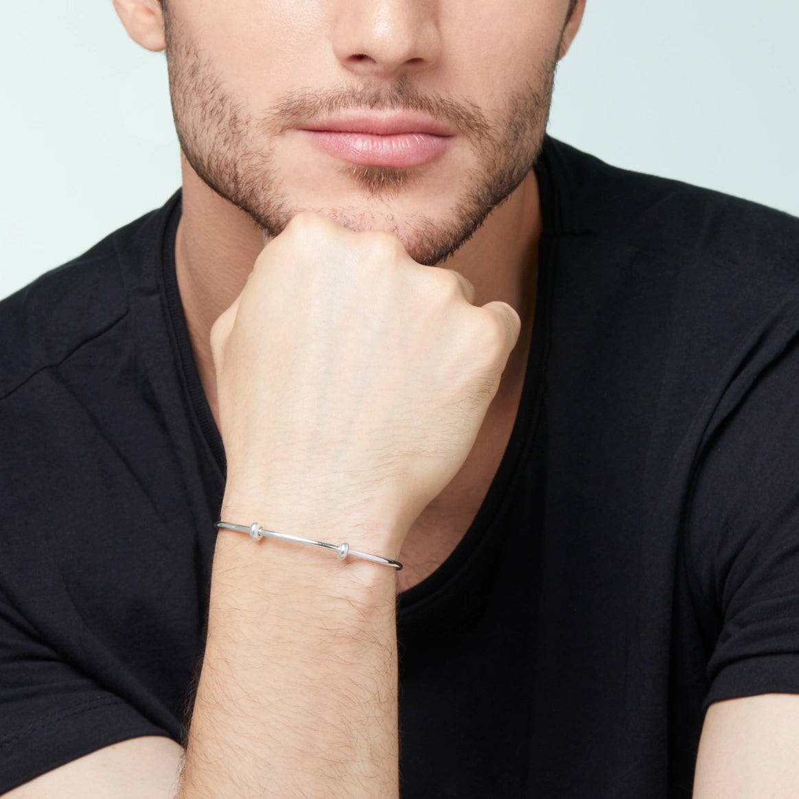 bracciale cuff pepita argento