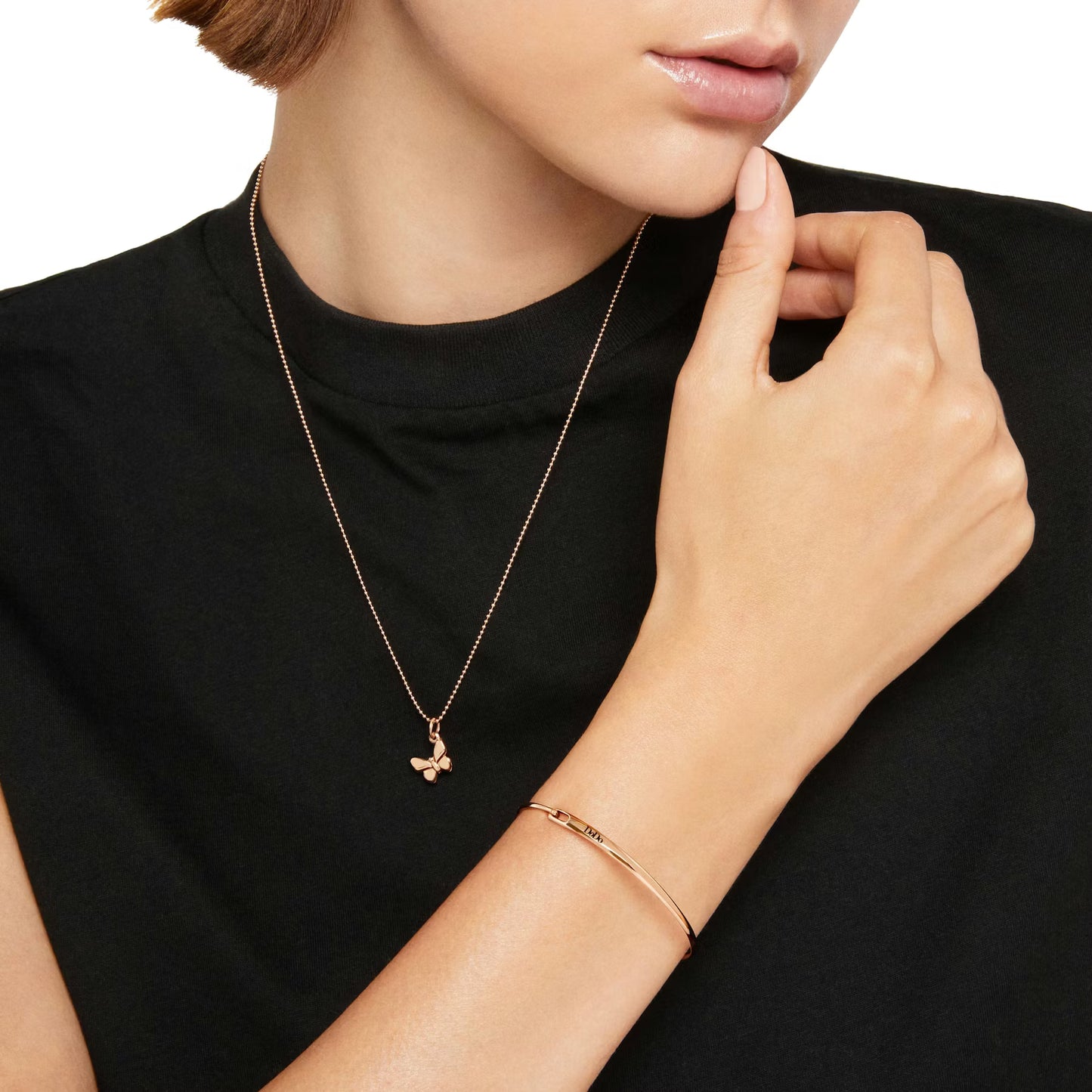 bracciale bangle essentials oro rosa