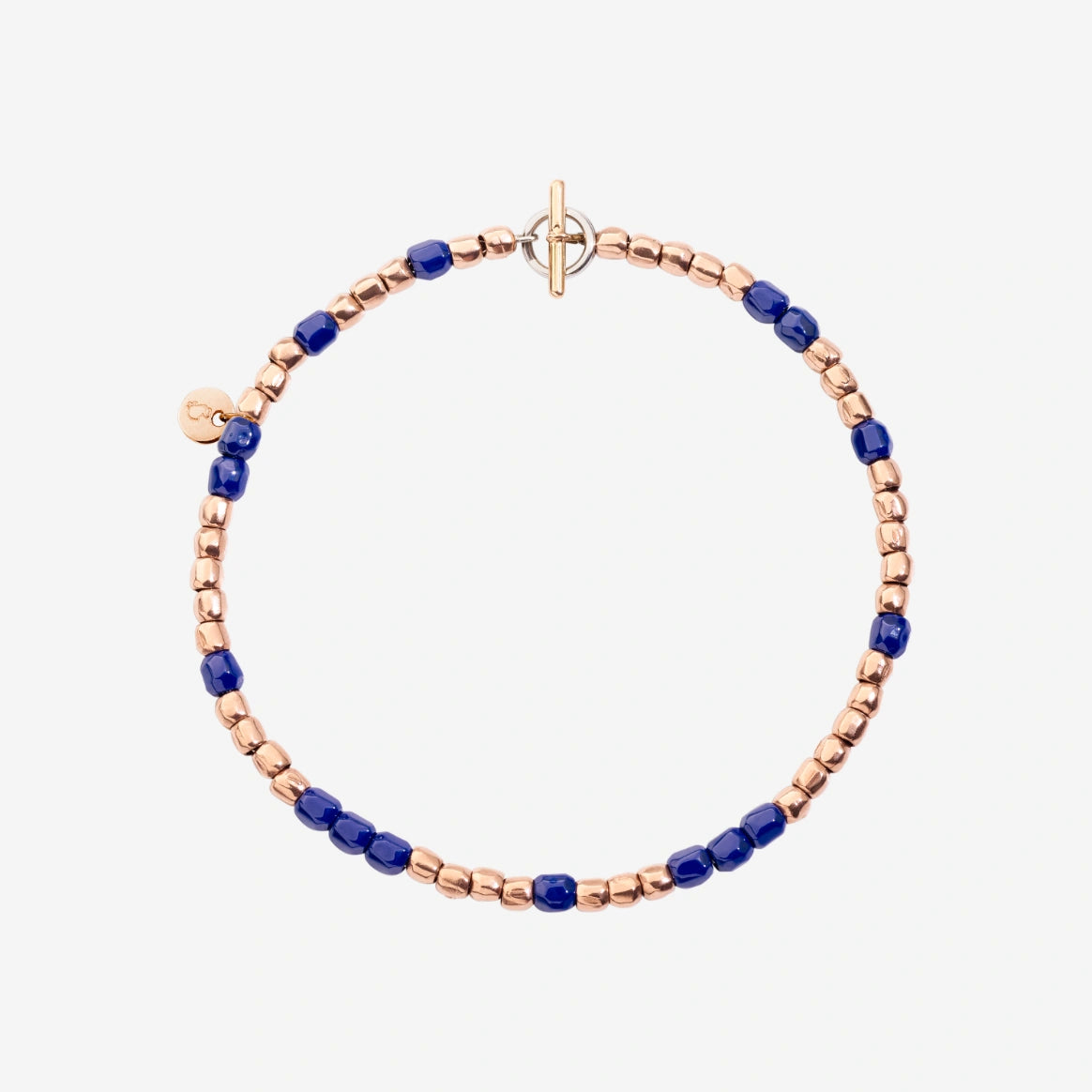 bracciale mini granelli oro rosa & ceramica