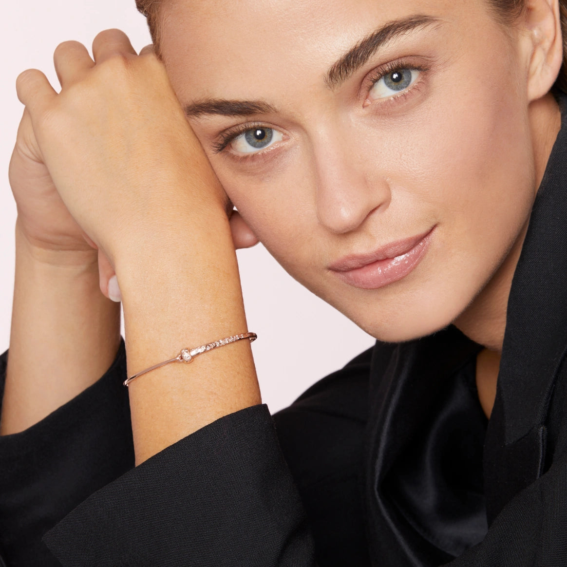bangle essentials oro rosa & diamanti