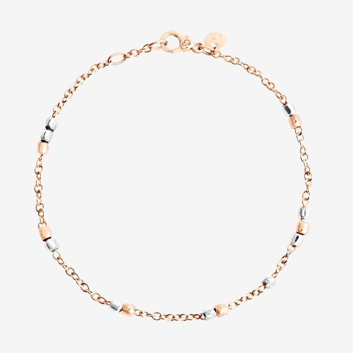 bracciale mini granelli oro rosa & argento
