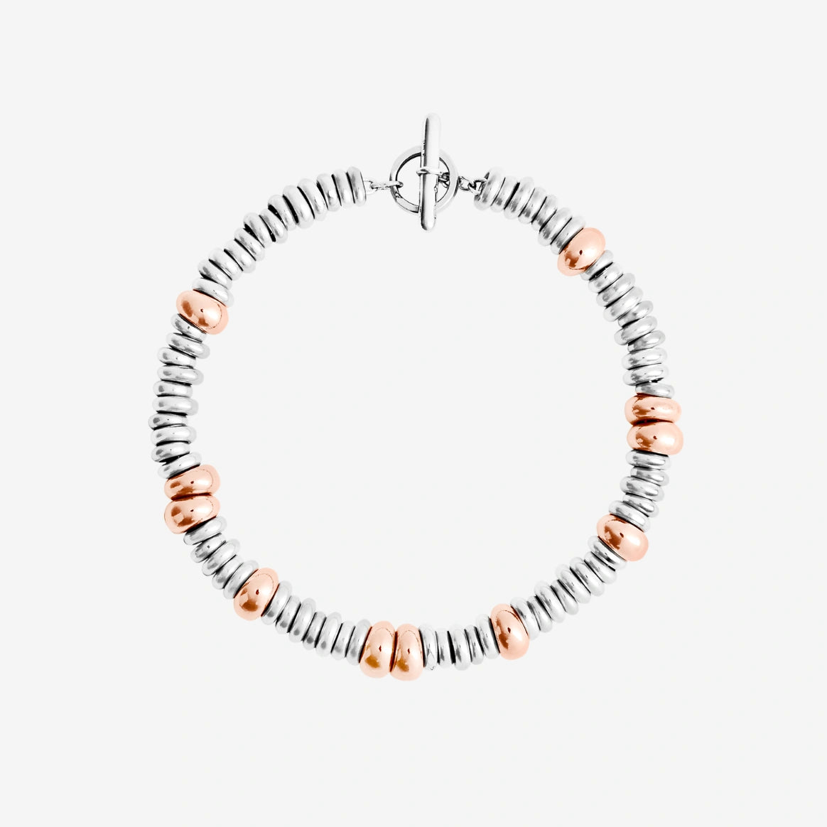bracciale rondelle argento & argento dorato