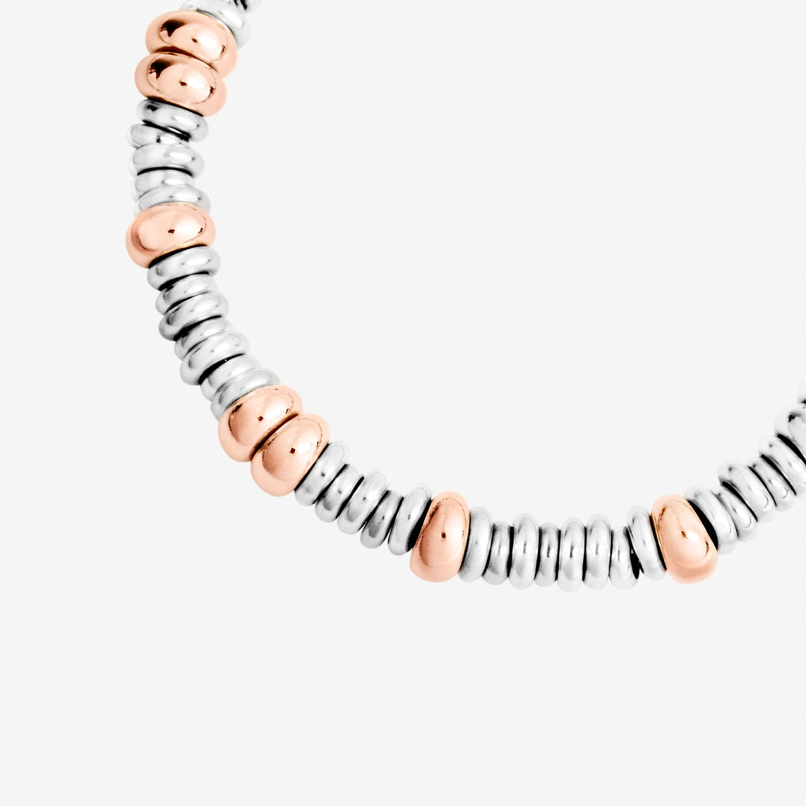 bracciale rondelle argento & argento dorato