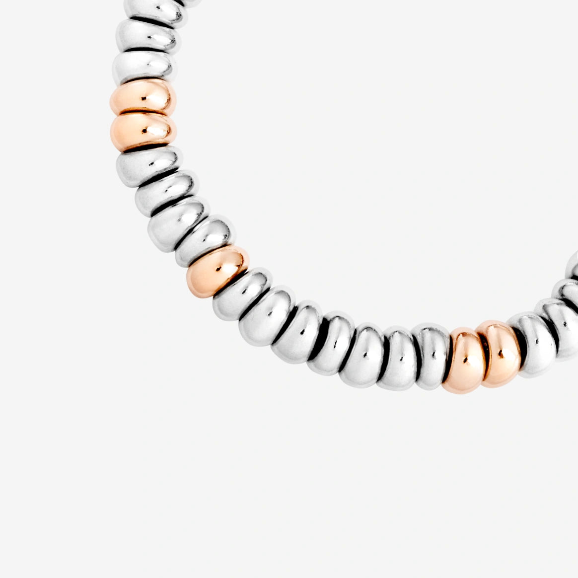 bracciale rondelle bold argento & argento dorato