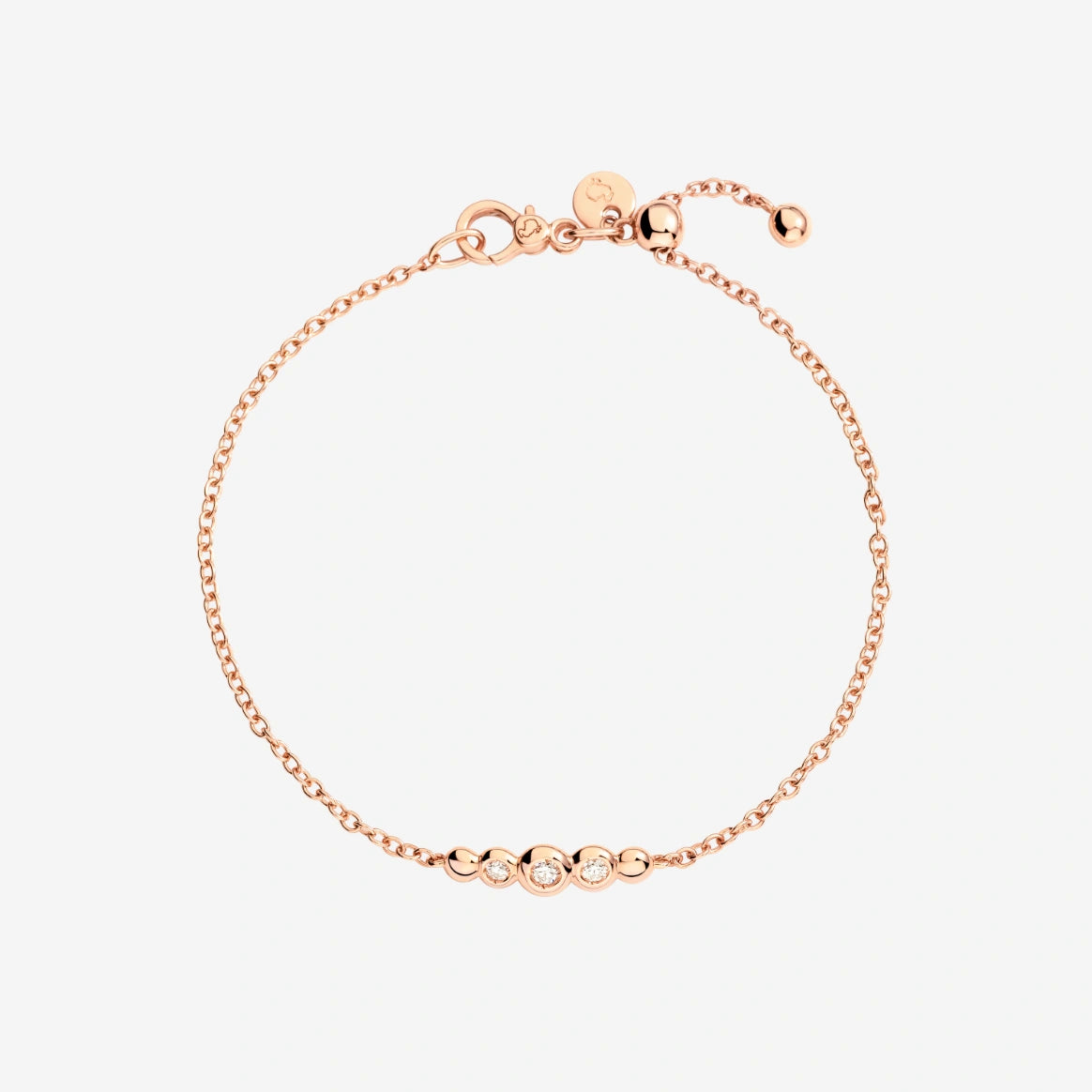 bracciale bollicine oro rosa & diamanti