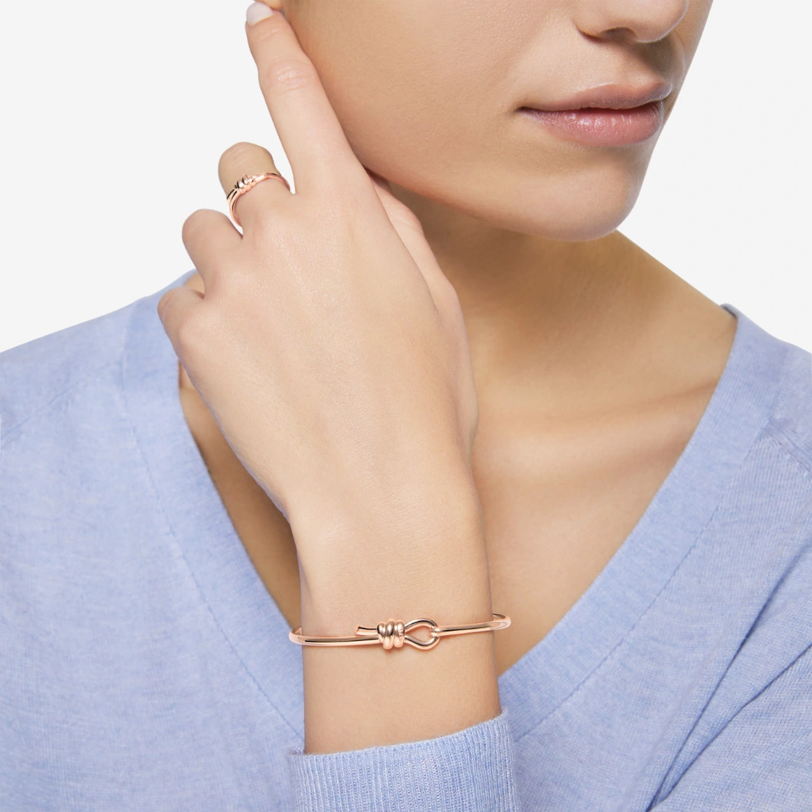 bracciale bangle nodo oro rosa