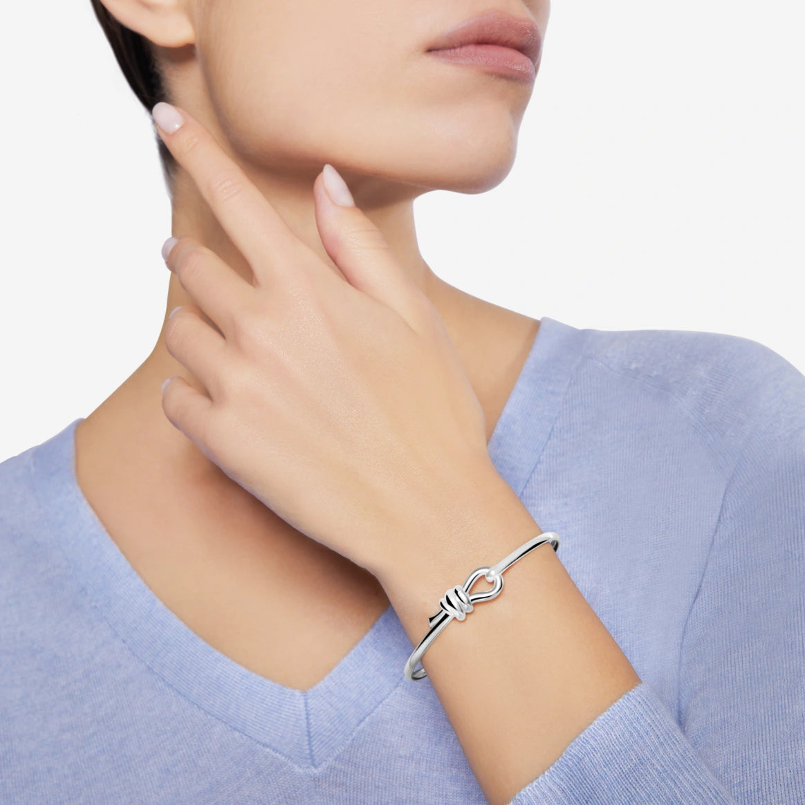 bracciale bangle nodo argento