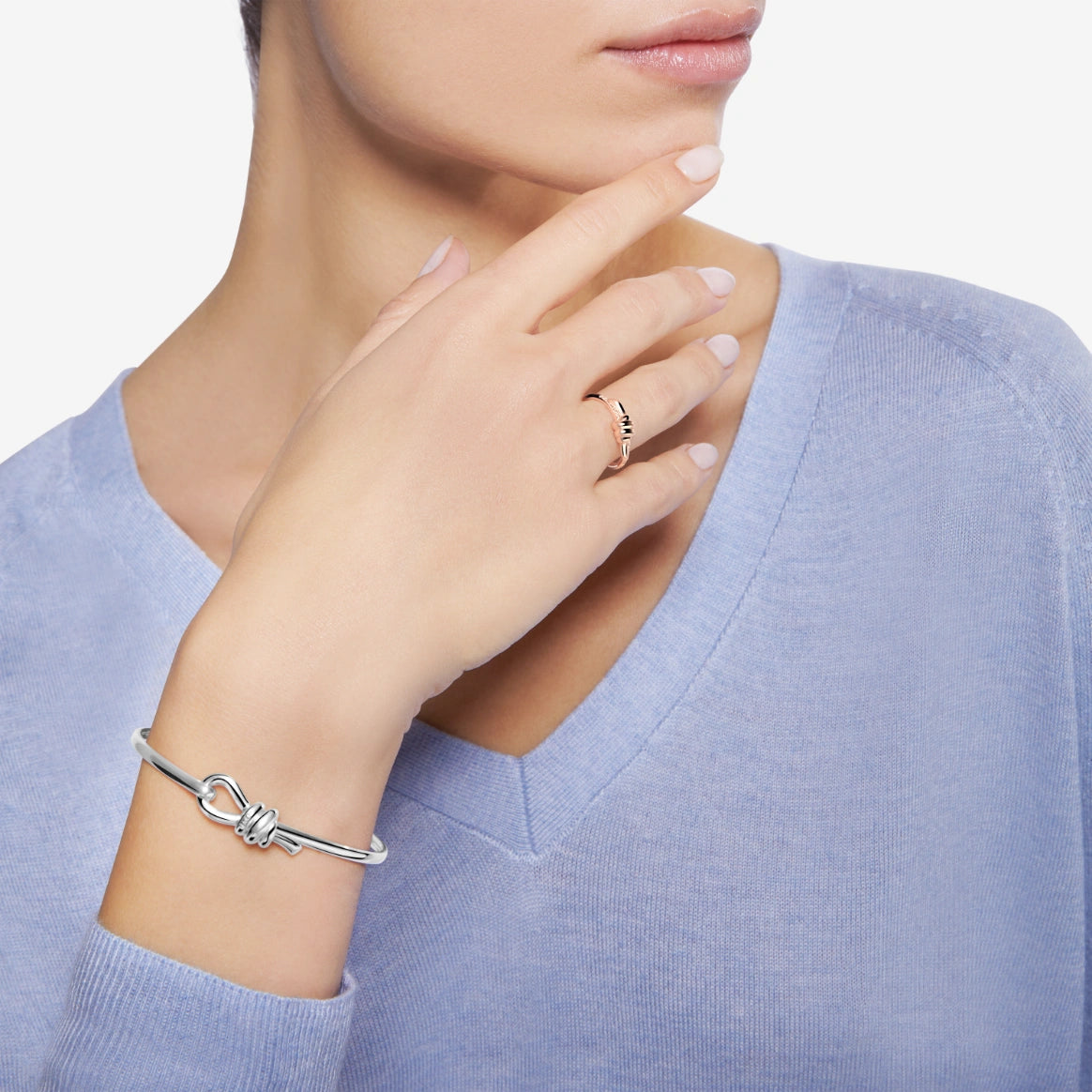 bracciale bangle nodo argento