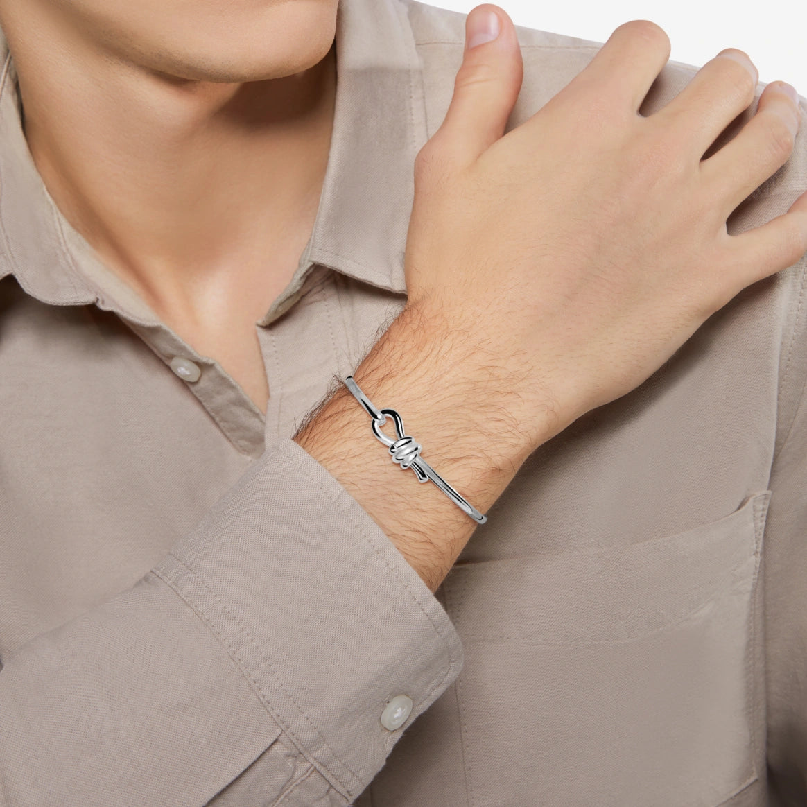 bracciale bangle nodo argento