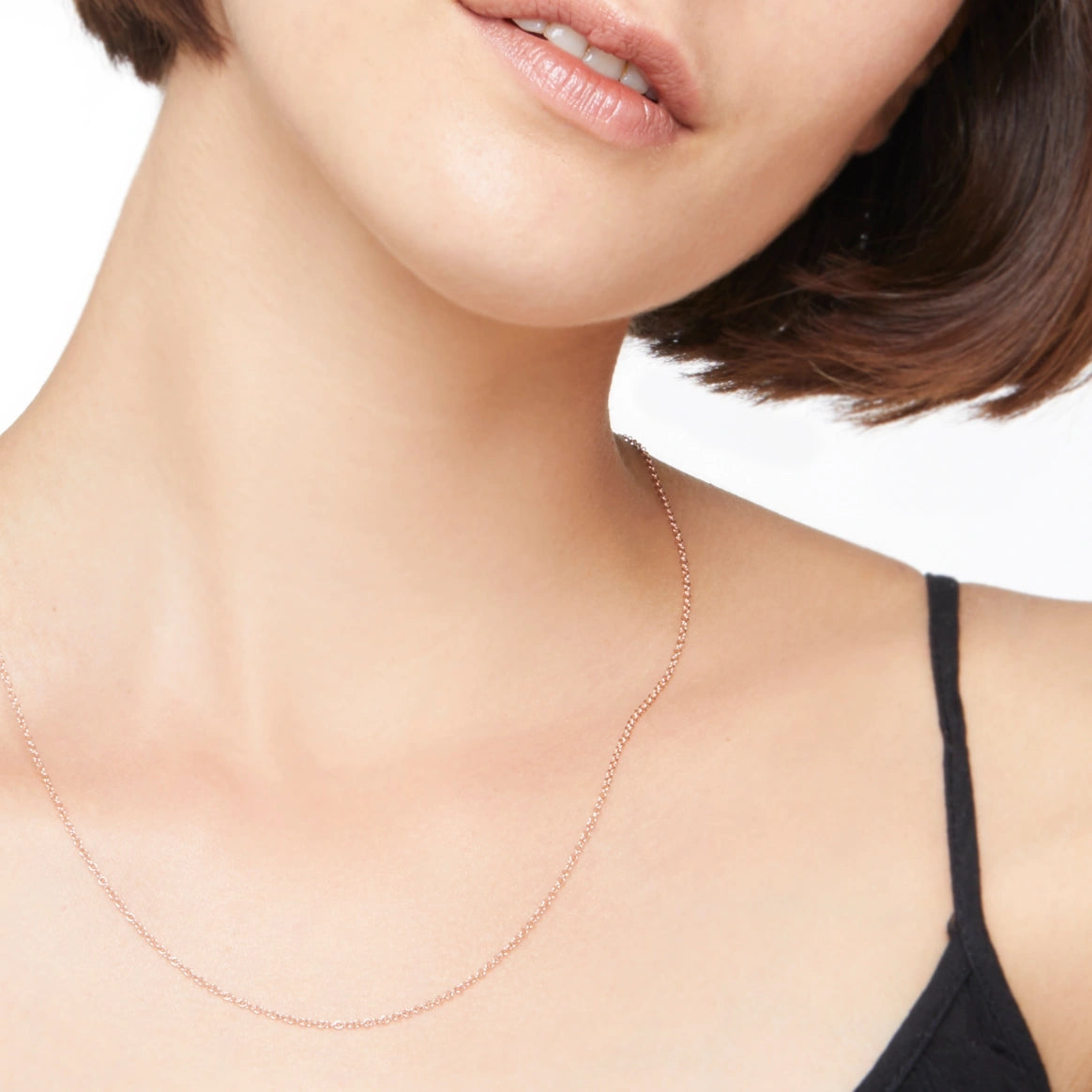 Collana essentials oro rosa 50cm