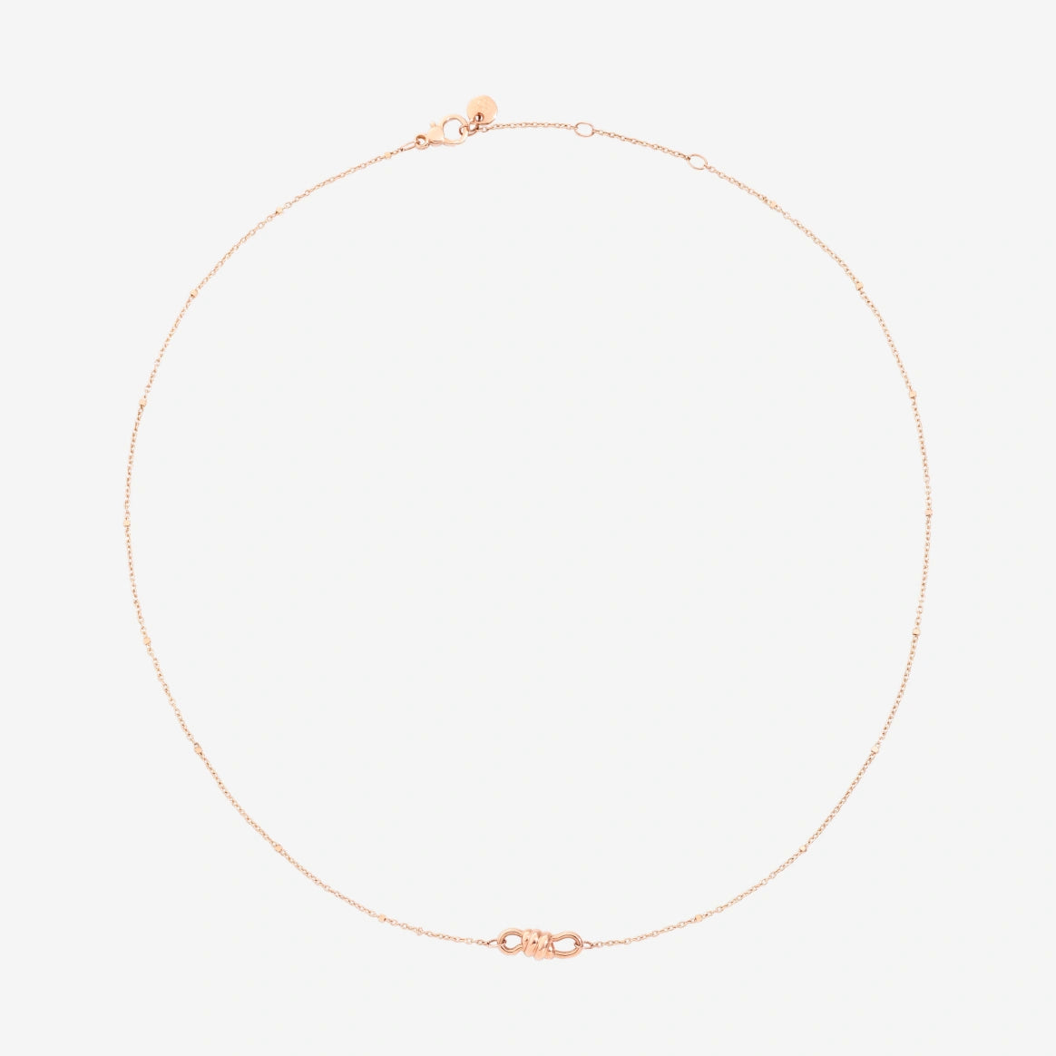 collana chocker nodo oro rosa