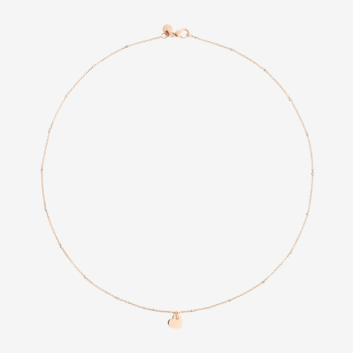 collana mini cuore oro rosa