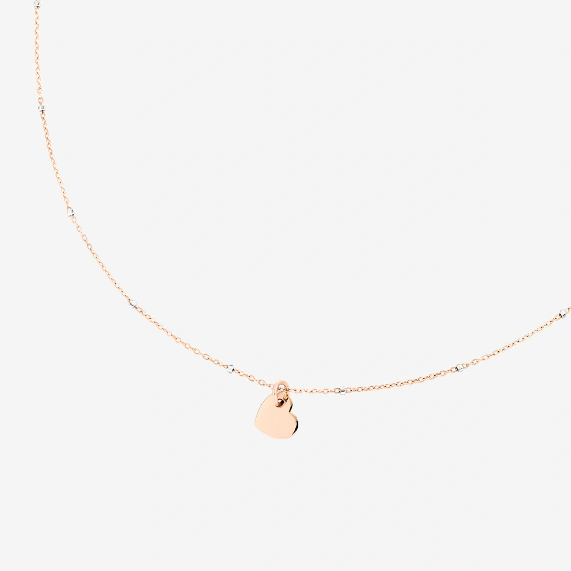 collana mini cuore oro rosa