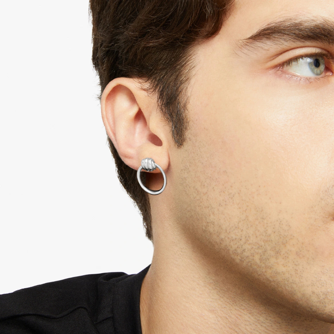 orecchino stud nodo argento