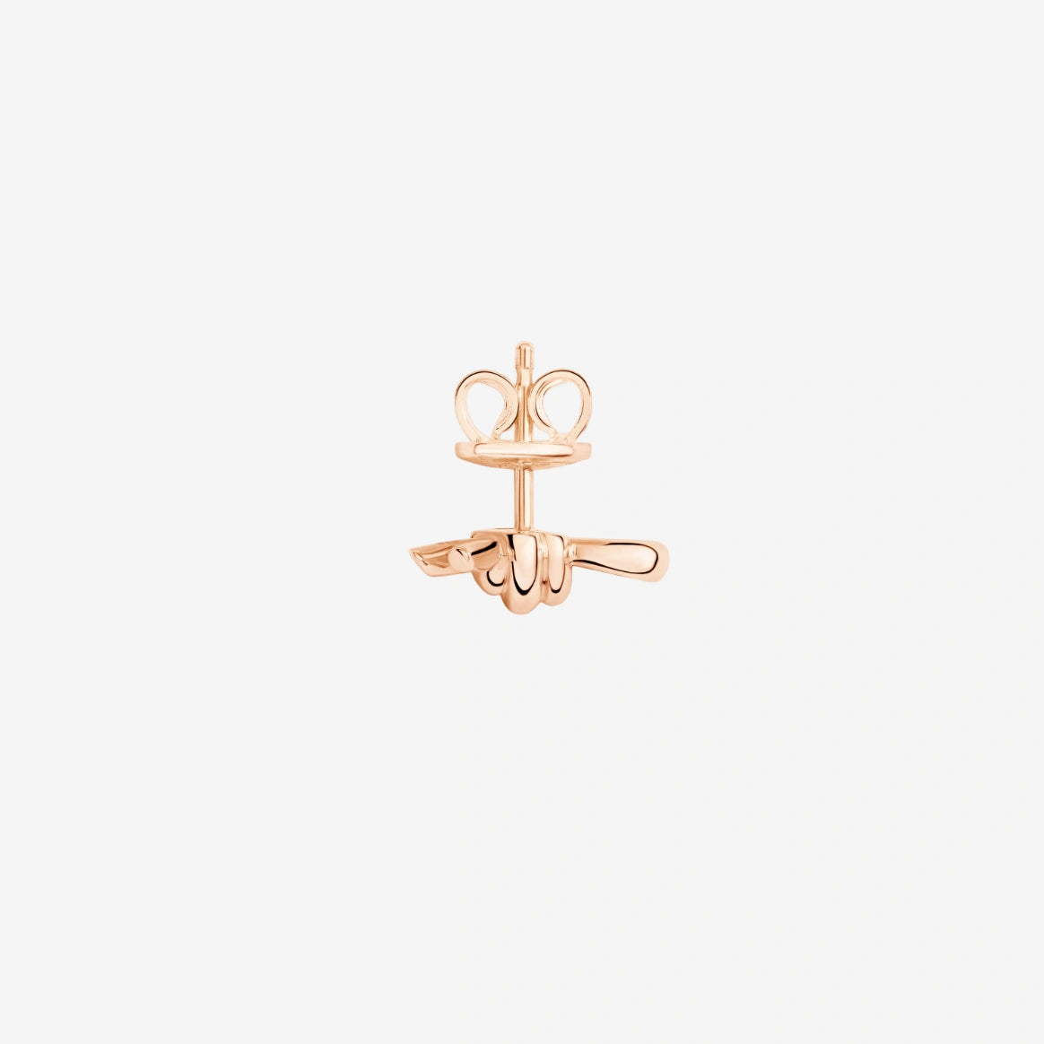 orecchino stud nodo oro rosa destro