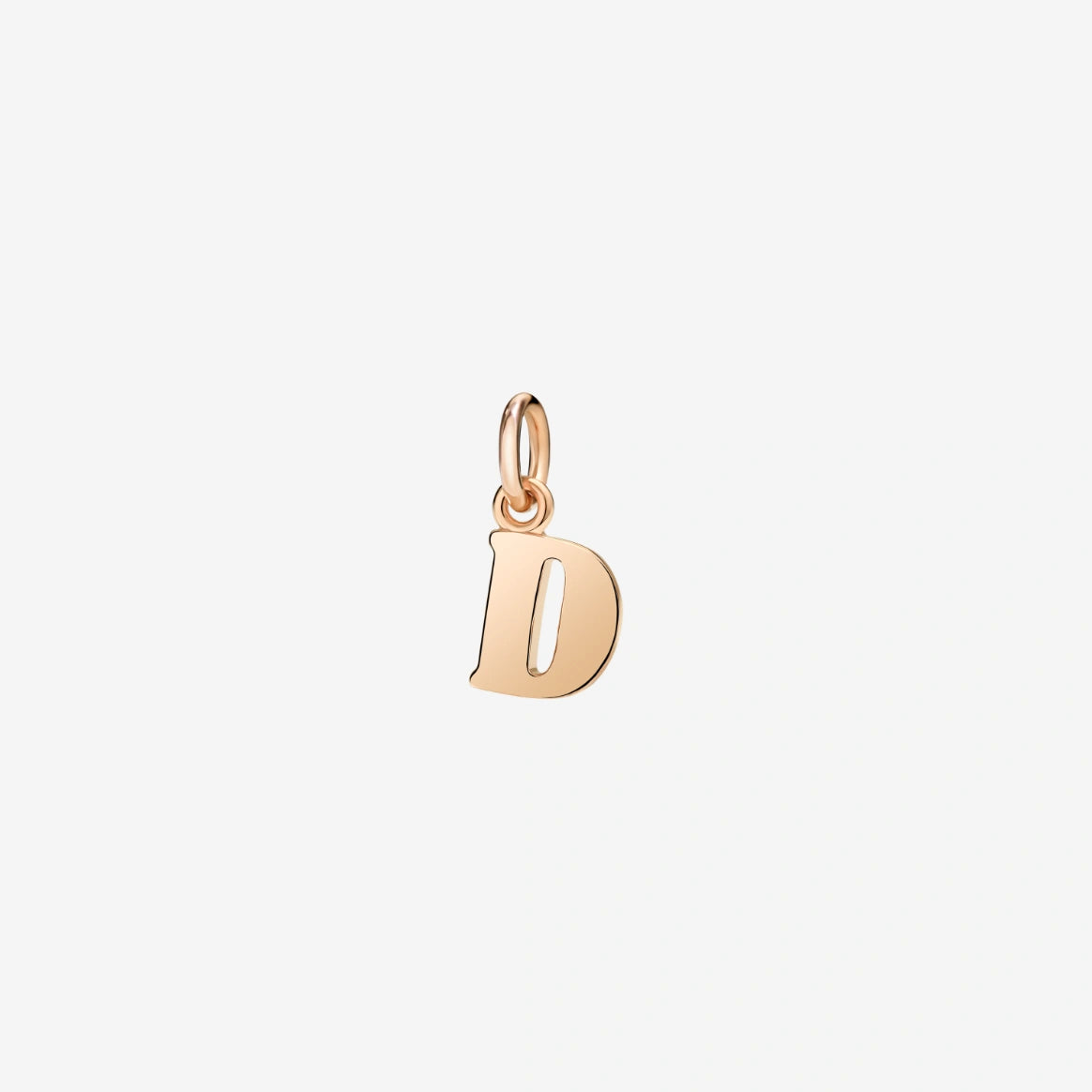 ciondolo lettera oro rosa