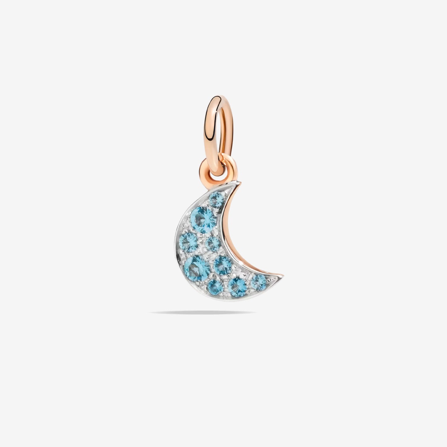 Charm DoDo Luna in Oro Rosa e Topazi