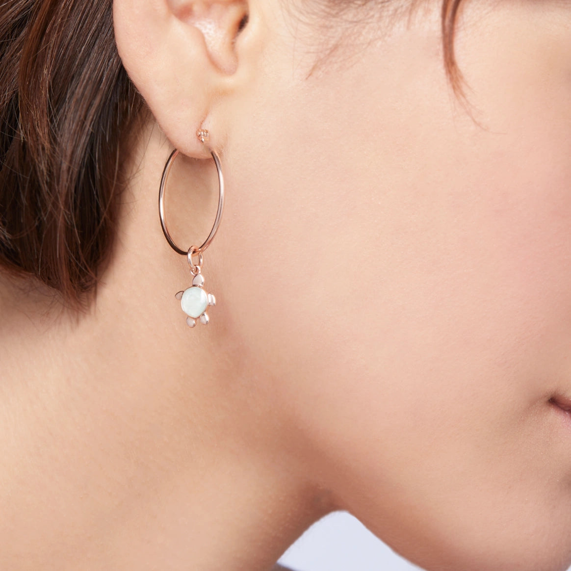 ciondolo tartaruga marina oro rosa & smalto