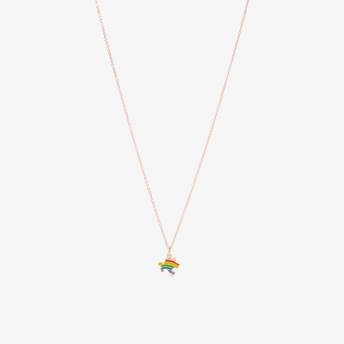 ciondolo puzzle lgbtq+ oro rosa & smalto