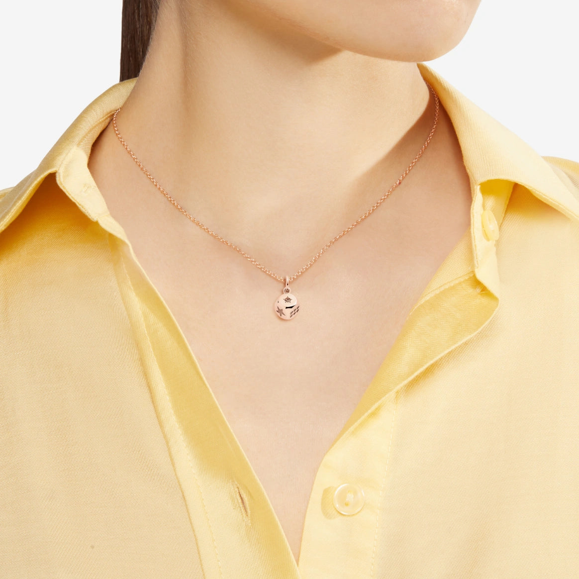 ciondolo dado oro rosa & diamante brown - LIMITED EDITION