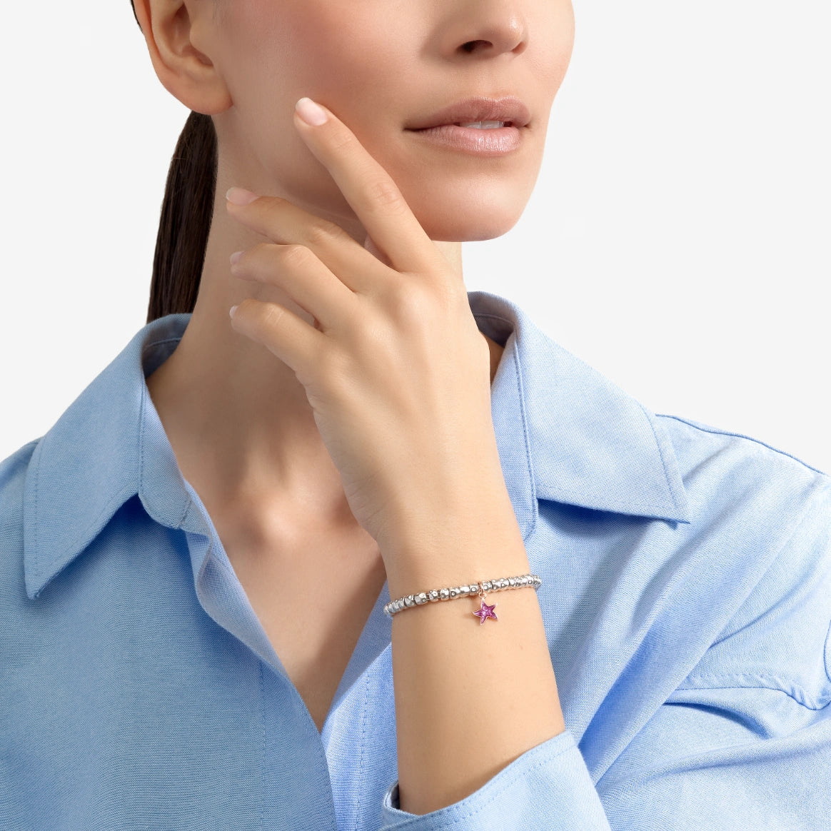 ciondolo stellina oro rosa & smalto