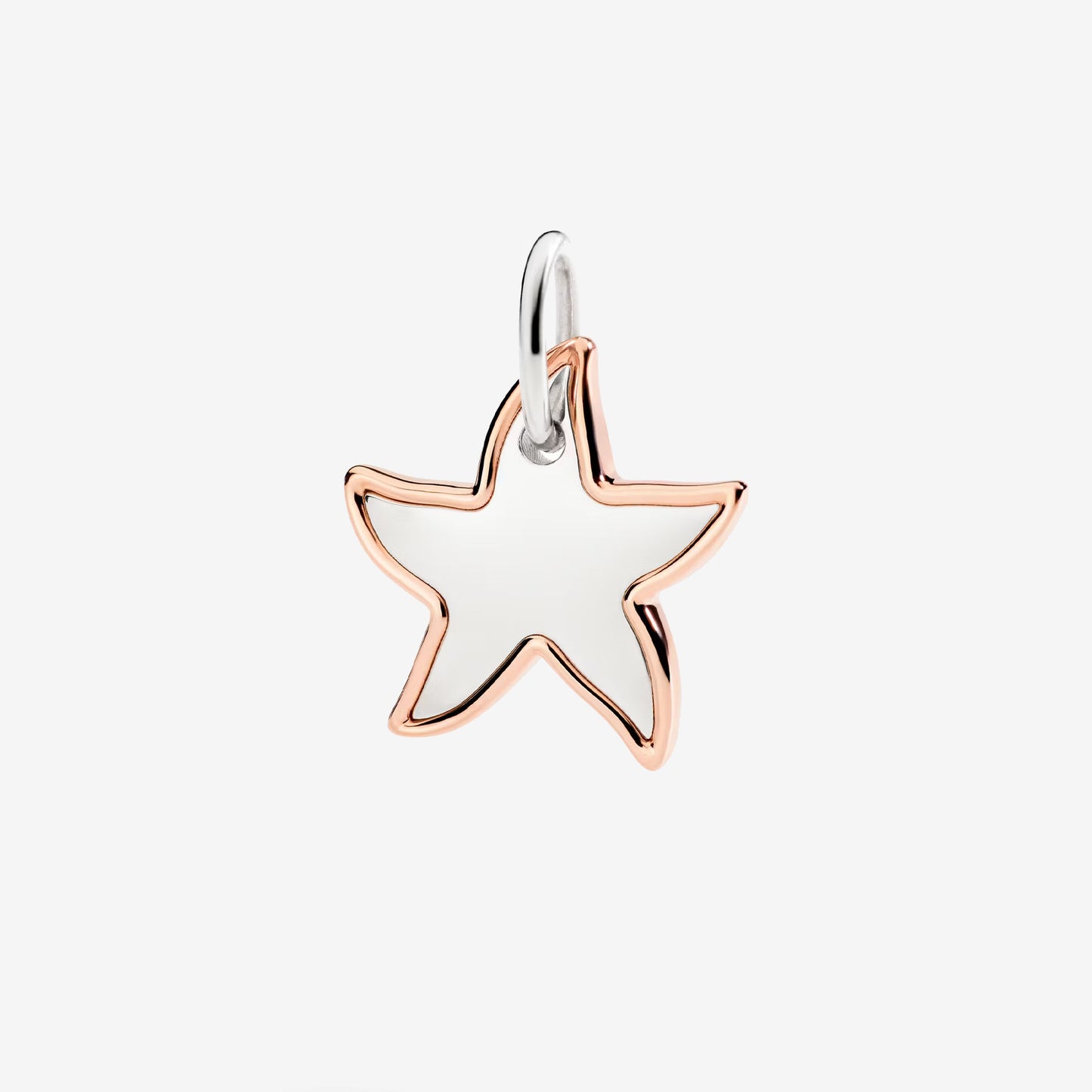 Ciondolo XL Stellina Argento e Oro Rosa