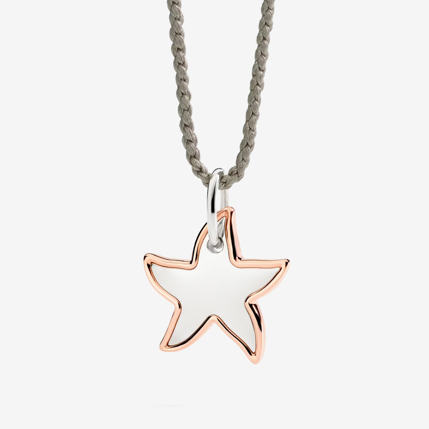 Ciondolo XL Stellina Argento e Oro Rosa