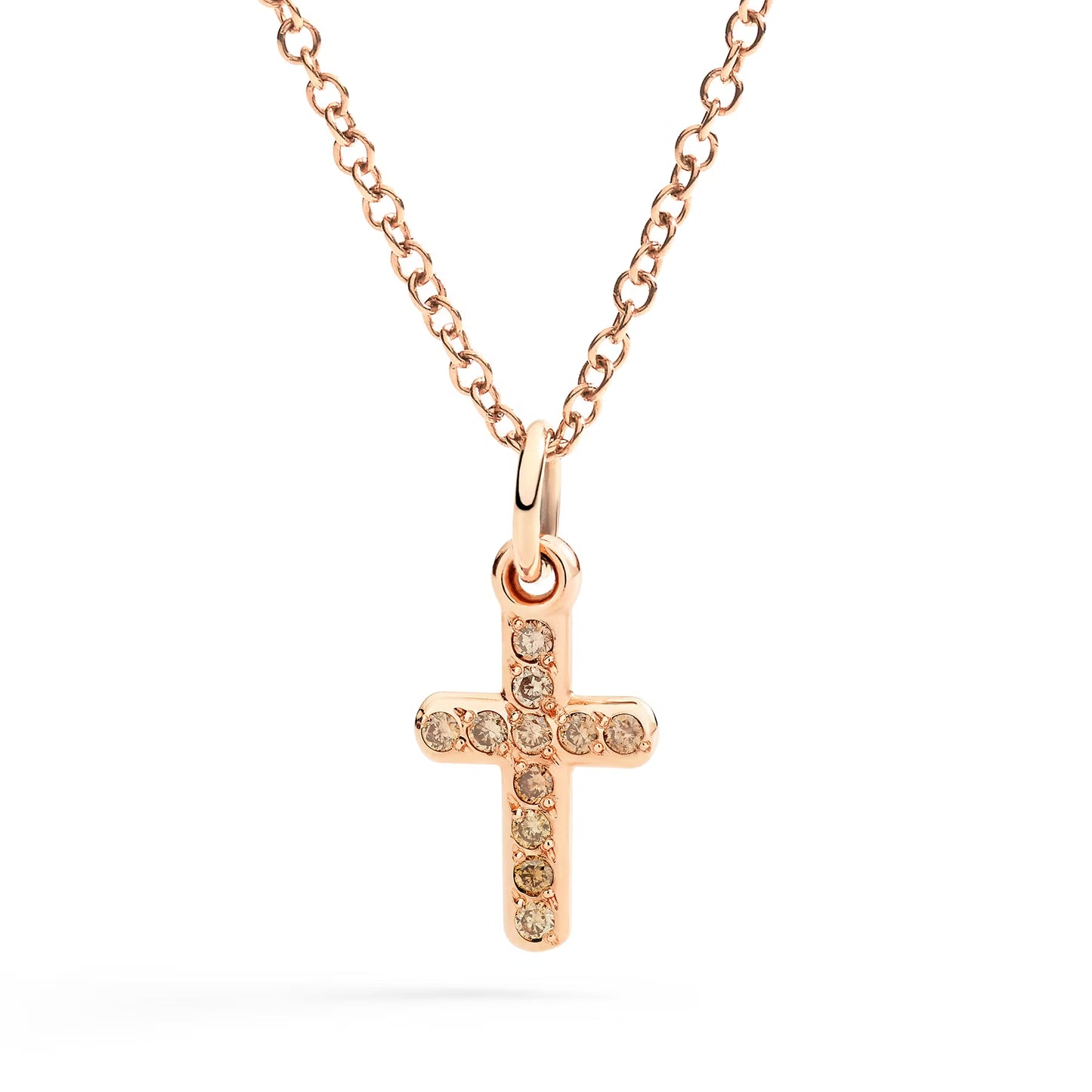Ciondolo Corce Oro Rosa e Diamanti Brown