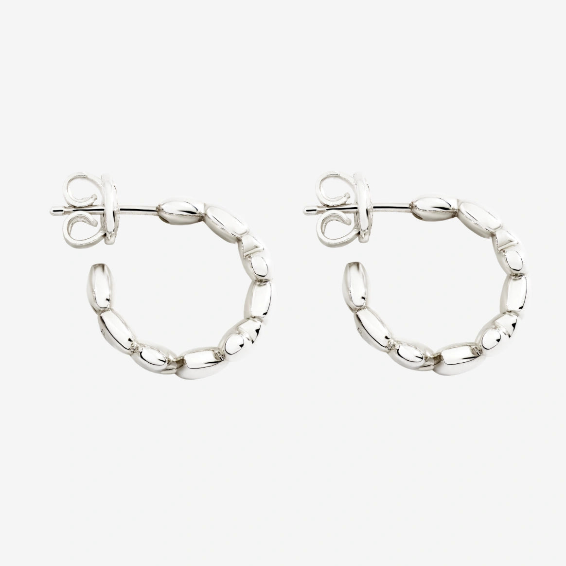 Orecchini Hoop Cuore Argento