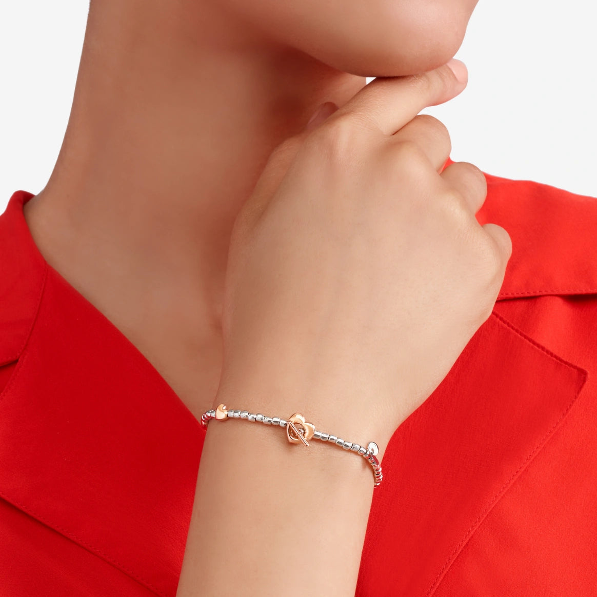 Componente Copri Brisè Cuore Oro Rosa