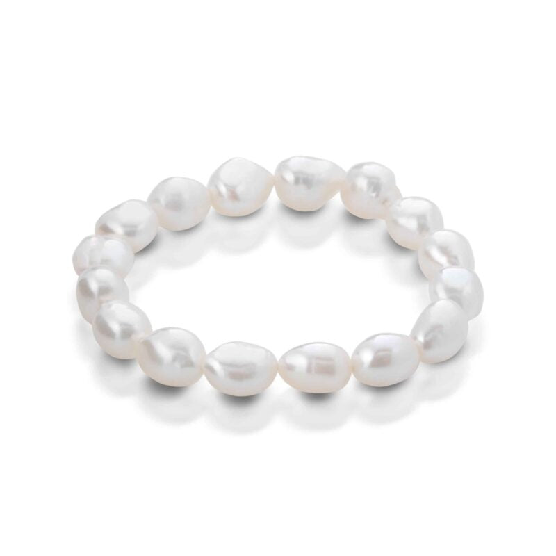 Bracciale Elastico con Perle Barocche