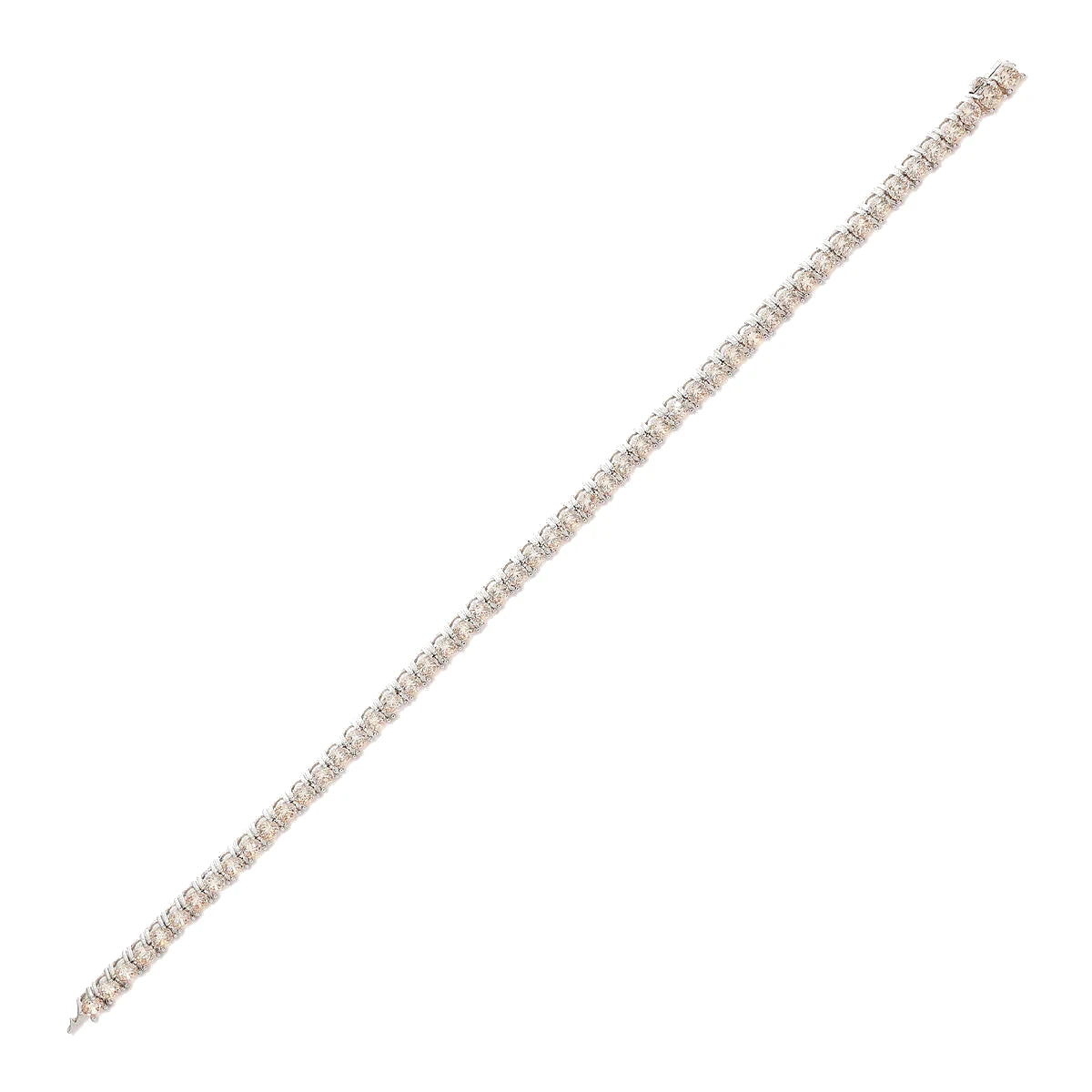 Bracciale Tennis con Cubic Zirconia Tonde Champagne